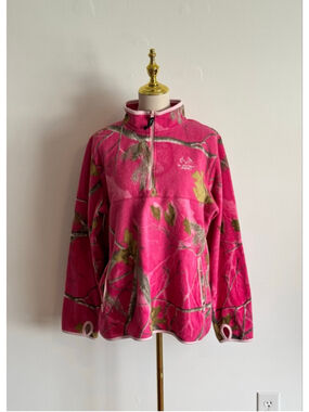 Women's Realtree Pink Camo Fleece Sweatshirt 2X